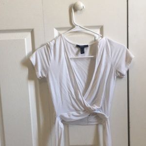 Cropped wrap around top